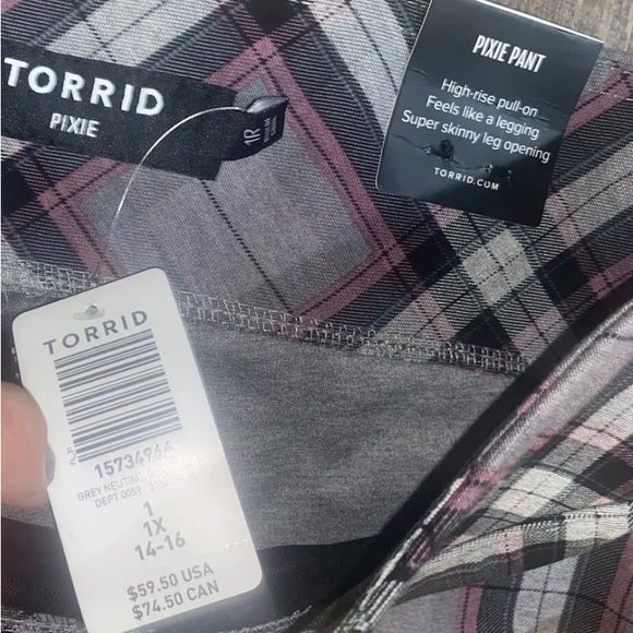 NWT Torrid Studio ponye slim fix heather gray pill on pixie pants Size 1R - Picture 6 of 8